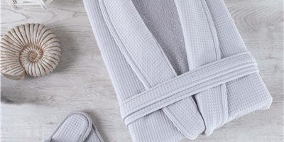 Cotton adult high quality waffle bathrobe (1)