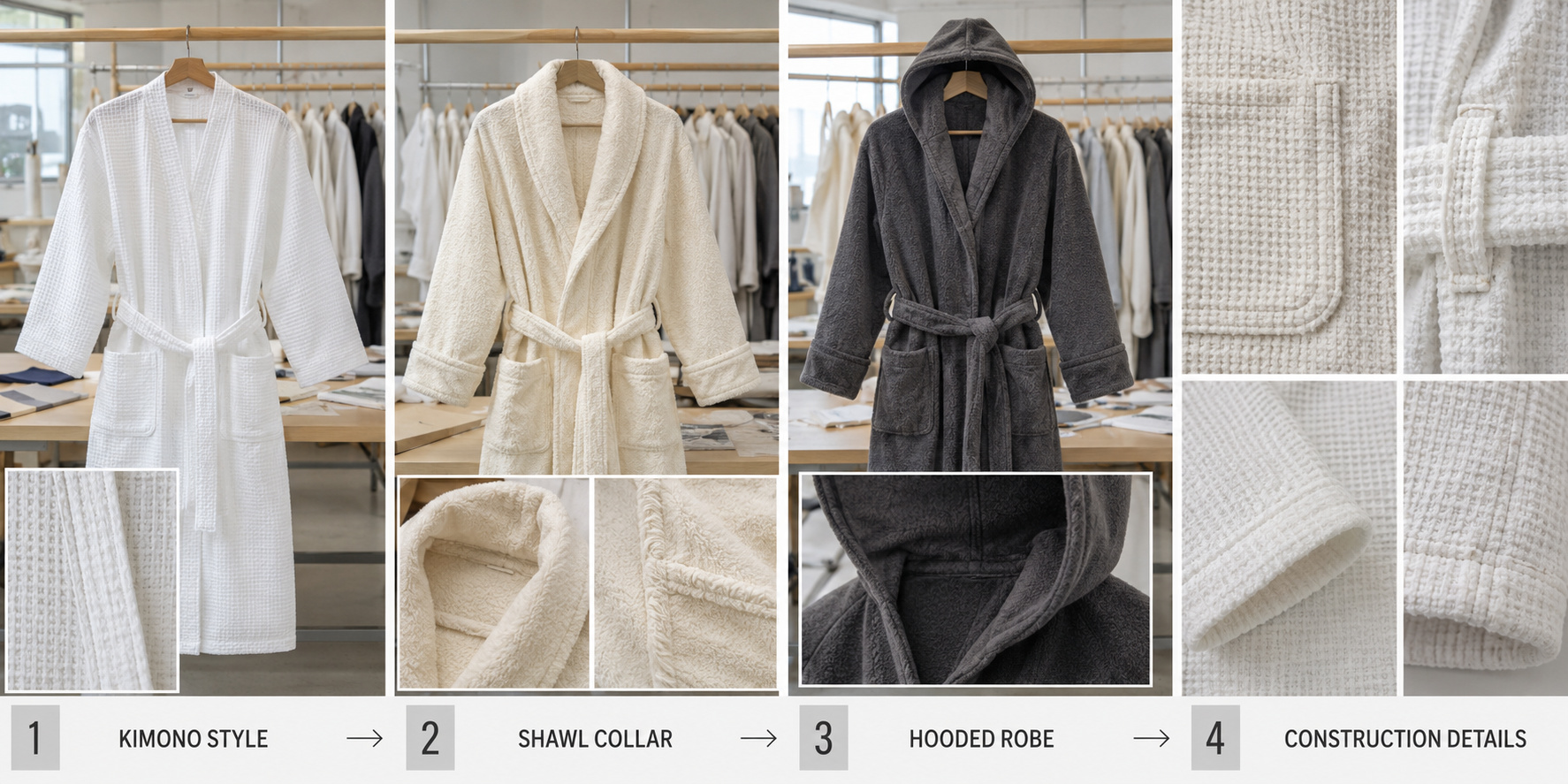 Custom bathrobe style and construction development